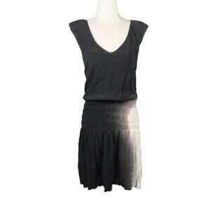 Maje black and white ombre blouson mini dress L